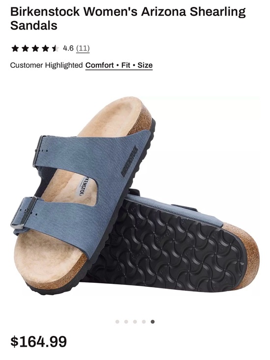 Birkenstock Shoes - Birkenstock Arizona Shearling Sandals in Blue and Black